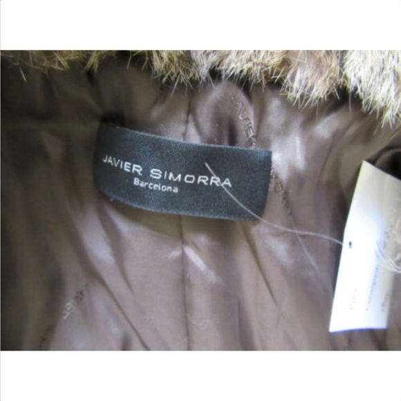 JAVIER SIMORRA brown coat sz 40/ 4 - Picture 8 of 8